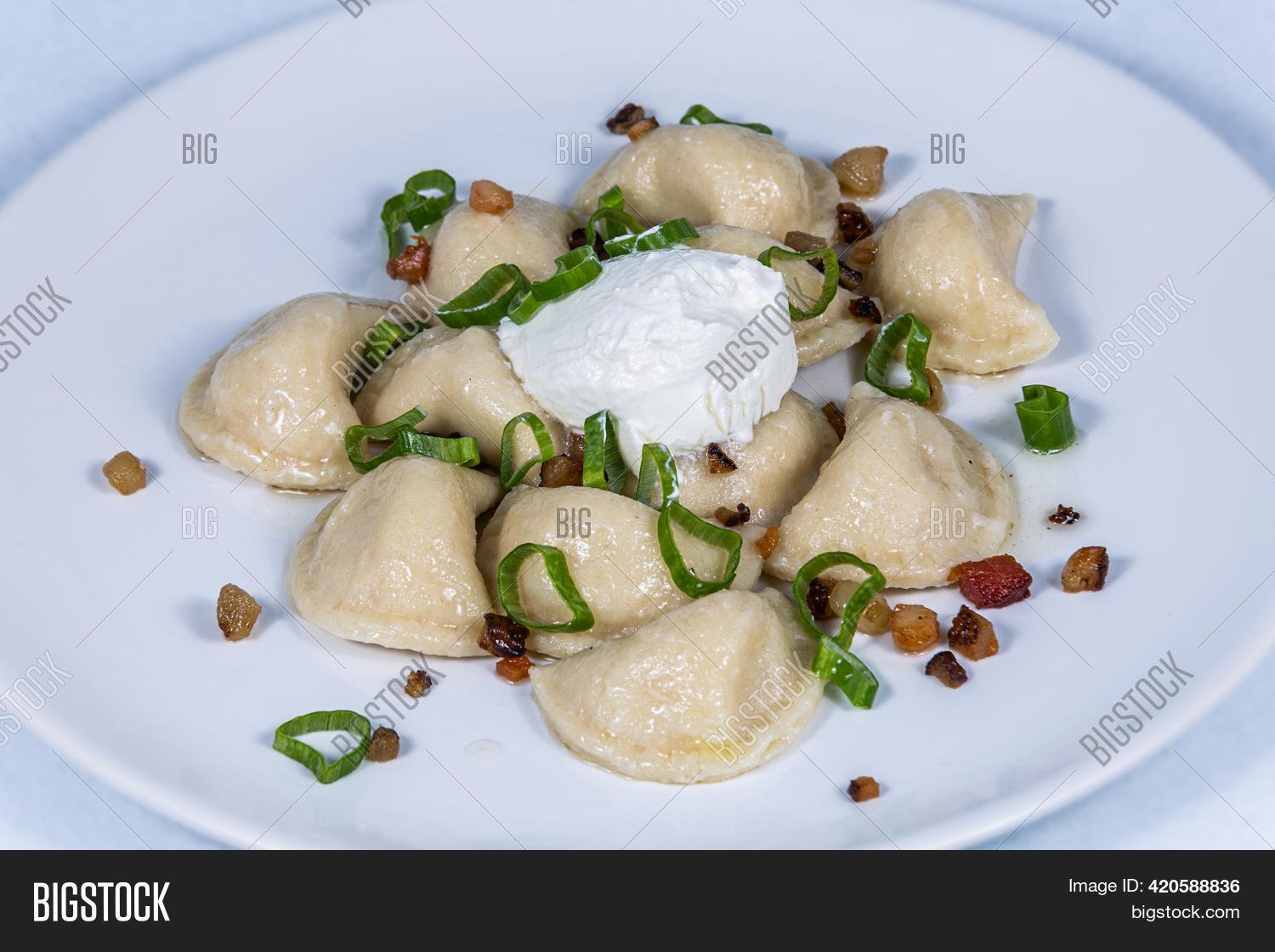 Potato Dumplings Bacon Image & Photo (Free Trial) Bigstock