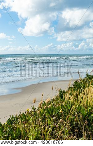 Landscape Of Sao Pedro De Maceda Beach. Ovar, Portugal.