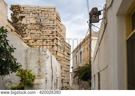 The Frankish Castle Of Paros Located In Old Town Of Parikia . Cyclades, Greece