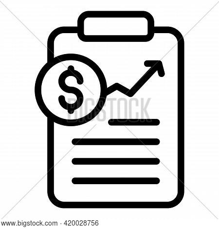 Financial Planning Board Icon. Outline Financial Planning Board Vector Icon For Web Design Isolated 