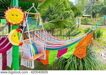 Panama Hacia Town, May 9, Hammock And Rocking Chair Colored And Embroidered In An Exhibition Of Hand