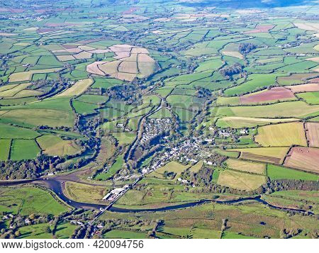 Aerial View Of The River Avon In Devon