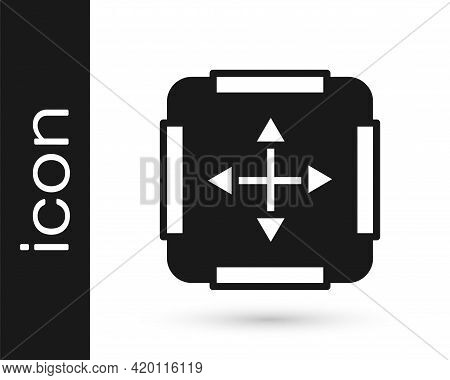 Black Area Measurement Icon Isolated On White Background. Vector