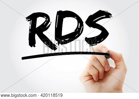 Rds - Remote Desktop Services Acronym With Marker, Technology Concept Background