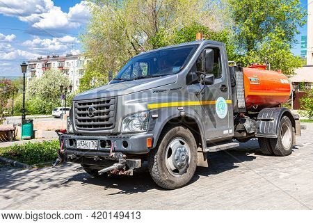 Samara, Russia - May 8, 2021: Truck Gazon Next At The City Street In Summer Day