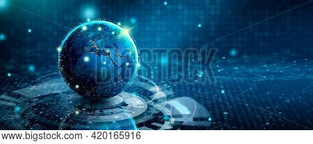 Future Of Technology. Digital Convergence, Technological Convergence, And Media Convergence. Global 