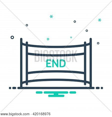 Mix Icon For End Ending Conclusion Finish Closing Cessation