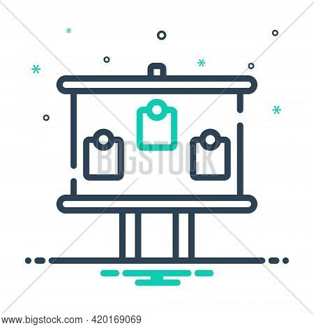 Mix Icon For Board Facia  Black-board Sign