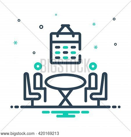 Mix Icon For Planning Organizing Convening Arrangement