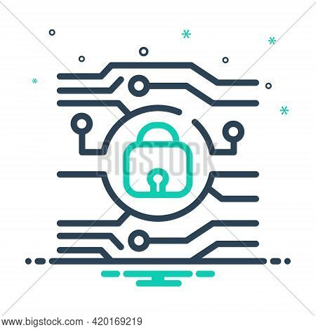 Mix Icon For Protection Conservancy Tutelage Protecting Safety Digital
