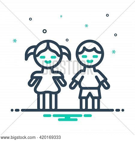 Mix Icon For Kids Children Kids Brood Progeny Baby