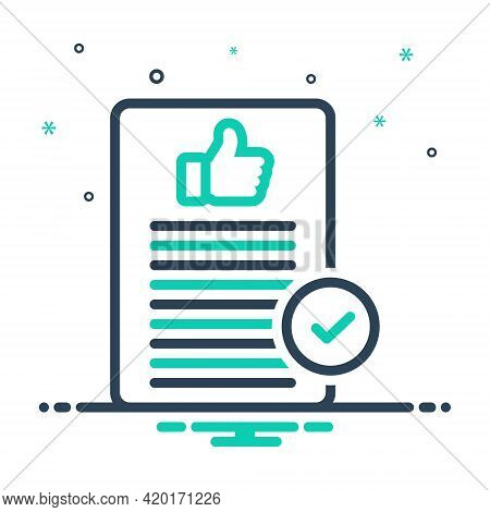 Mix Icon For Acceptable Admissible Agreeable Approval Thumb Ok