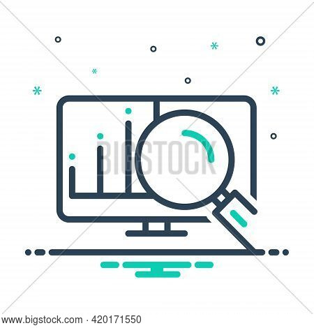 Mix Icon For Actuarial Magnifying Display Data Actuary