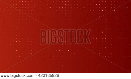 Abstract Geometric Background Of Sircles. Red Pixel Background With Empty Space. Vector Illustration
