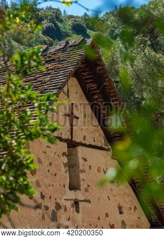 Byzantine Church Of Agios Nikolaos Tis Stegis St. Nicholas Of The Roof In Kakopetria Village.