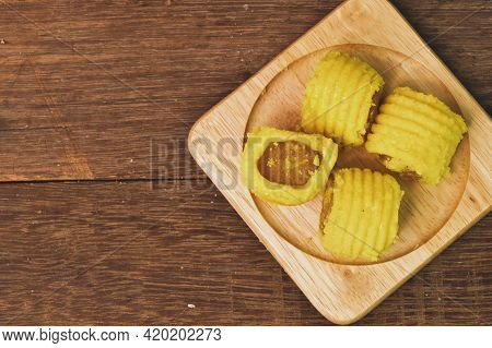 Malaysian Traditional Cookies Called As Pineapple Tarts Or Tart Nenas Served During Eid Fitri.