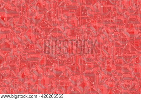 Creative Nice Red Computer Multi Colored Bright Acid Pattern Computer Graphic Texture Illustration