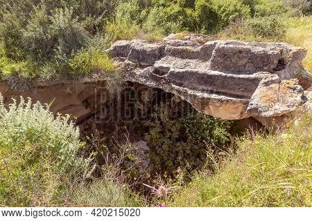 The Cave Near The Excavations Of The Ancient Burial Caves Of The Sidonian Near The Maresha City In B