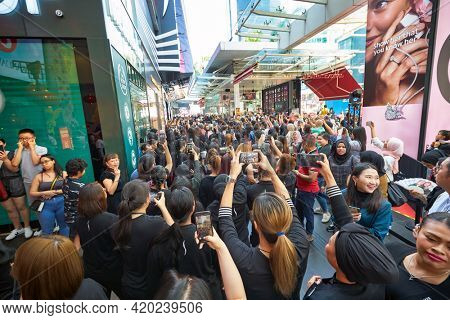 KUALA LUMPUR, MALAYSIA - JANUARY 18, 2020: atmosphere on Sephora grand opening day at Fahrenheit 88 shopping mall in Kuala Lumpur.