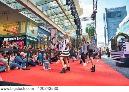 KUALA LUMPUR, MALAYSIA - JANUARY 18, 2020: atmosphere on Sephora grand opening day at Fahrenheit 88 shopping mall in Kuala Lumpur.