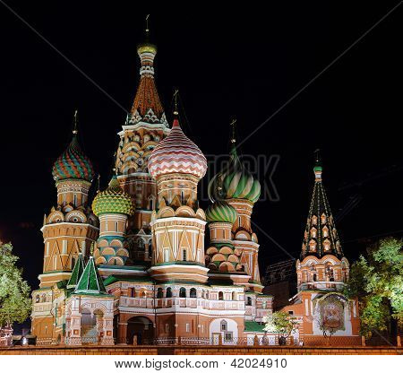 Noite St. Basil Cathedral