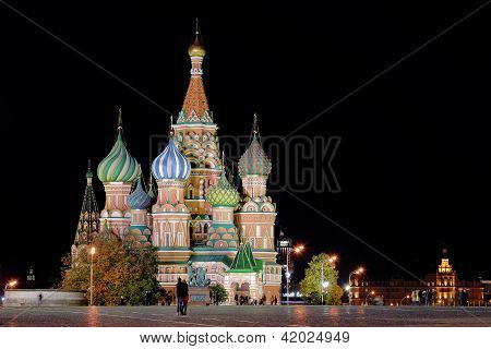 Noite St. Basil Cathedral