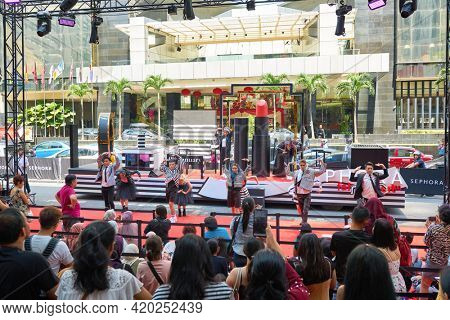 KUALA LUMPUR, MALAYSIA - JANUARY 18, 2020: atmosphere on Sephora grand opening day at Fahrenheit 88 shopping mall in Kuala Lumpur.