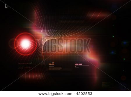 Technologie pozadí červená