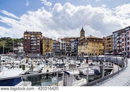 Bermeo, Spain - Sep 15, 2020: Bermeo Is A Small Fishing Village In The Basque Country In Spain