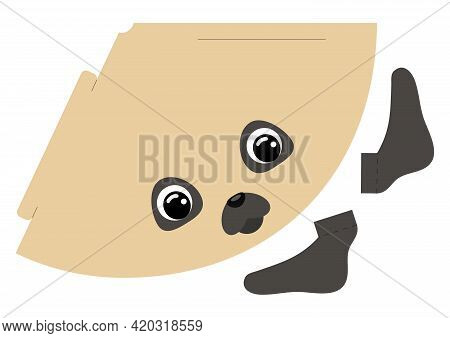 Printable Pug Dog Paper Hat. Party Die Cut Template For Birthday, Christmas, Baby Shower. Fun Access