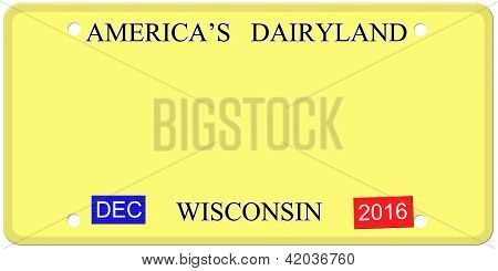 Boş Wisconsin suni plaka
