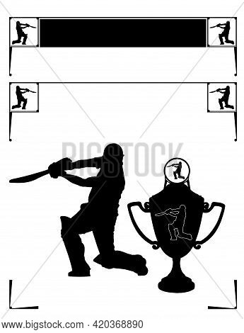 Page Header Frame Corners Silhouette Isolation Cricket