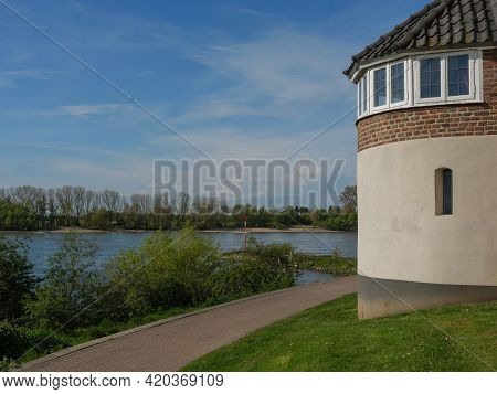 the city of rees at the river rhine