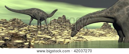 Dicraeosaurus ไดโนเสาร์ - 3D Render