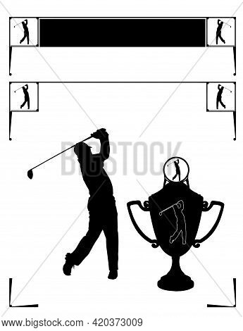 Page Header Frame Corners Silhouette Isolation Golf