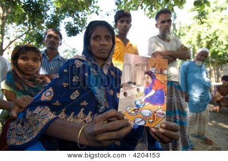 Kobieta nauczania sanitarne