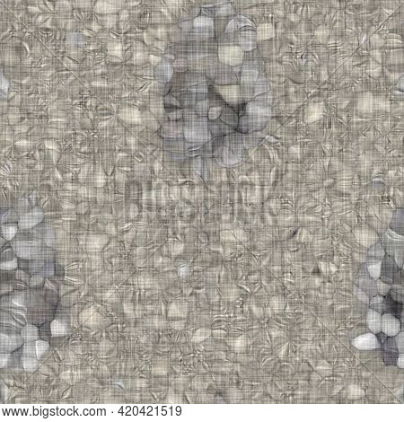 Rustic Blotched Charcoal Grey French Linen Woven Texture Background. Blobby Neutral Old Vintage Clot