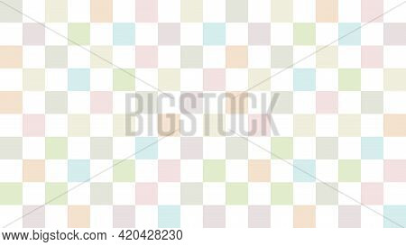 Chess Pattern Colored. Decor. Simulated Transparency. Aspect Ratio 16 To 9. Vector Illustration.