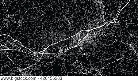 Urban Vector City Map Of St Gallen, Switzerland, Europe
