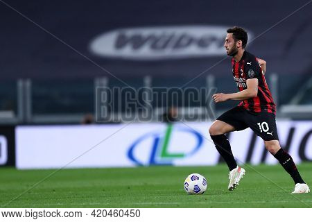 Torino, Italy. 09 May 2021. Hakan Calhanoglu Of Ac Milan  During The Serie A Match Between Juventus 