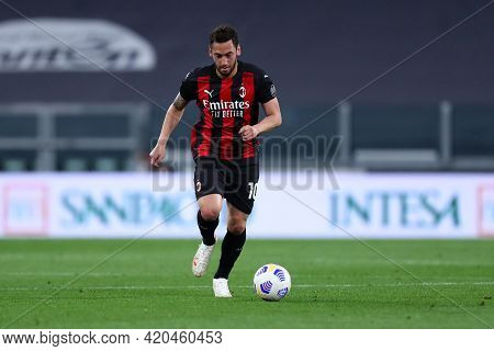 Torino, Italy. 09 May 2021. Hakan Calhanoglu Of Ac Milan  During The Serie A Match Between Juventus 