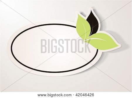 Eco Friendly Sticker, Tag ovale
