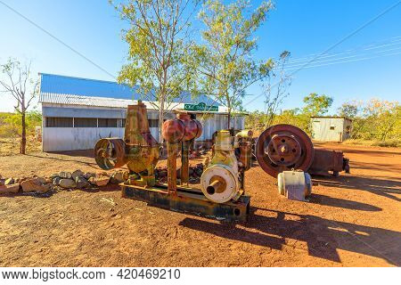 Tennant Creek, Australia - Aug 2019: Gold Wash Plant Of Battery Hill Mining Center, Tennant Creek In