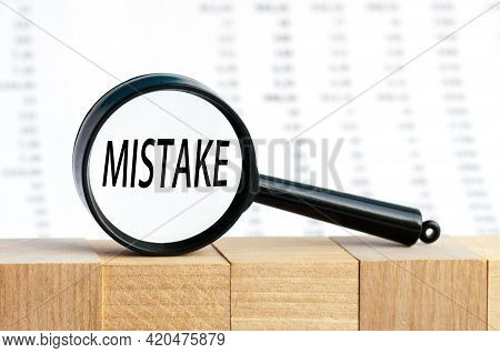 Look Closely And Mistake With A Magnifying Glass, Concept