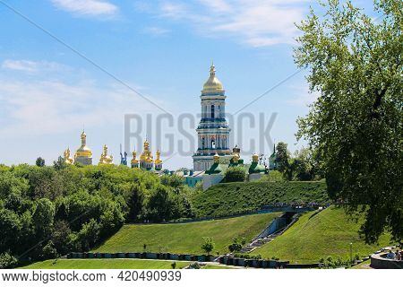 View Of The Hills Of The Kiev-pechersk Lavra On A Sunny Day