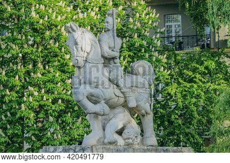 Monument To The Rider On A Horse In Kiev