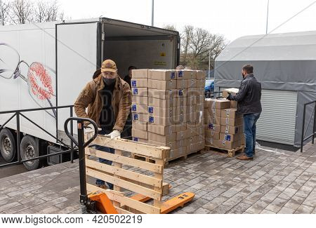 Humanitarian Aid. Coronavirus Epidemic In Ukraine