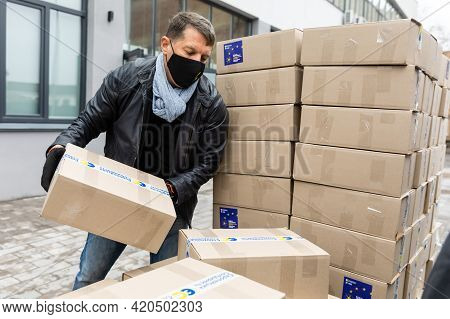 Humanitarian Aid. Coronavirus Epidemic In Ukraine