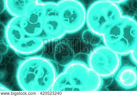 Design Amazing Light Blue Many Bio Unicellulars Digitally Made Backdrop Illustration