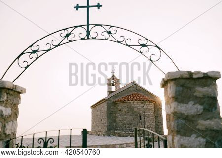 Church Sveti Savva Near Island Sveti Stefan